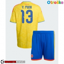 Otroške Nogometnih dresov Kolumbija Yerry Mina #13 Domači SP 2026 Kratki rokavi (+ hlače)